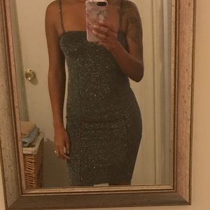Black and silver sparkly dress